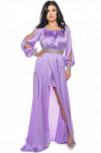 Rochie din satin lila - Img 3