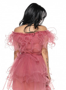 Rochie scurta tulle plamaniu V - Img 4