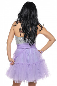 Rochie versatila lila cu top din paiete - Img 3