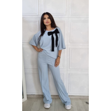 COMPLEU 2 PIESE BLUZA SI PANTALON CARLY BLEU - Img 1