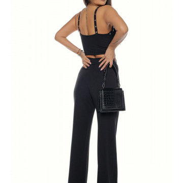 Compleu 2 piese bustiera si pantalon larg Siena - Img 4