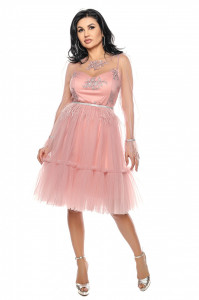 Rochie Ema roz antic - Img 2