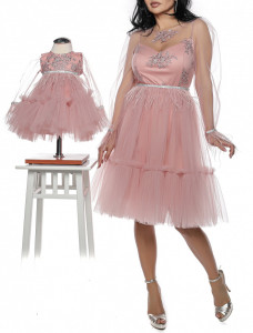 Rochie Ema roz antic - Img 4