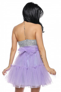 Rochie versatila lila cu top din paiete - Img 4