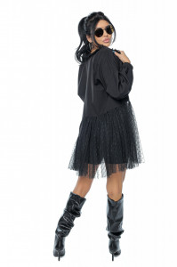 Cardigan negru cu tulle - Img 6