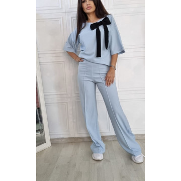 COMPLEU 2 PIESE BLUZA SI PANTALON CARLY BLEU - Img 3