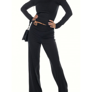 Compleu 2 piese cu pantalon larg si bluza sexy Lonna3 - Img 7
