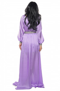 Rochie din satin lila - Img 4