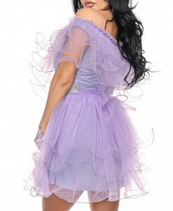 Rochie scurta tulle lila V - Img 5