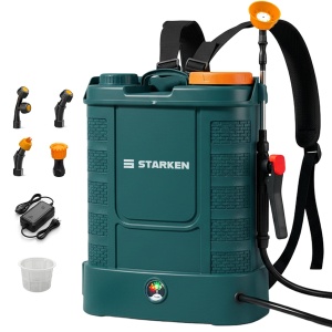 Pompa de Stropit 12L, STARKEN® SPR-212, cu Acumulator 12V 8Ah, Presiune Reglabila, Lance Telescopica, 5 Duze Incluse, Debit 3.6L/min, Bretele Transport, Ideala pentru Gradina si Agricultura
