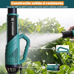 Atomizor Electric STARKEN®, Model ATX-585, Putere 85 W, Viteza in Gol 9000-10000 RPM, Viteza Aer 21-23 m/s, Duza cu 4 Orificii, Compatibil cu Pompele de Stropit Starken, Pentru Pulverizare Rapida si Eficienta - Img 3