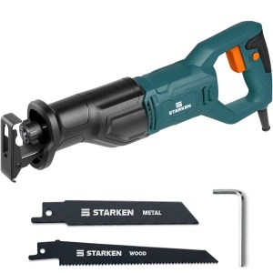 Fierastrau Sabie STARKEN®, Model SFX-671, Motor 710 W din Cupru, Turatie Variabila 0-2800 SPM, Cursa 20 mm, Adancime Taiere Lemn 115 mm, Taiere Otel 5 mm, Picior Pivotant, Functie Lock-On, Schimbare Lama Fara Scule, Maner Soft Grip
