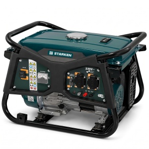 Generator Curent 3000W Max, STARKEN® PWR-430, Benzina, 2600W Nominal, Motor 212cc 7CP, 4 Timpi OHV, AVR, Monofazat, 2 Prize 230V 16A + Priza 12V, Rezervor 15L, Autonomie 14h, Voltmetru, Pornire la Sfoara cu Easy Start, Oprire Automata Ulei