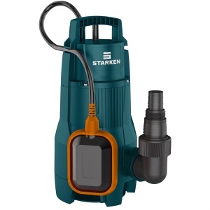Pompa Submersibila pentru Apa Curata si Murdara STARKEN®, Model FLW-410, Putere 1000 W, Debit Maxim 17000 L/h, Inaltime Maxima de Pompare 9 m, Adancime Maxima de Scufundare 7 m, Particule 35 mm, IPX8, Cablu 10 m, Drenaj, Subsoluri, Rezervoare si Gradina