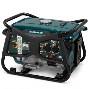 Resigilat - Generator Curent 3000W Max, STARKEN® PWR-430, Benzina, 2600W Nominal, Motor 212cc 7CP, 4 Timpi OHV, AVR, Monofazat, 2 Prize 230V 16A + Priza 12V, Rezervor 15L, Autonomie 14h, Voltmetru, Oprire Automata Ulei