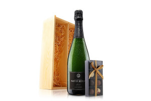 Champagne and Chocolates in Wooden Gift Box from Virgin Wines