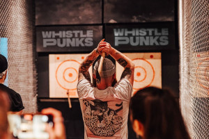 Urban Axe Throwing with a House Drink and Pizza for Two at Whistle Punks, Leeds, Manchester or Bristol