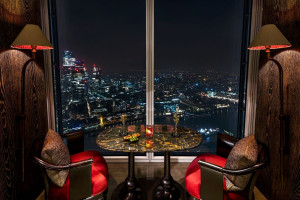 Sharing Asian Food Platter and Bottle of Rose Champagne for Two at GŎNG at the 5* Luxury Shangri-La Hotel, at The Shard