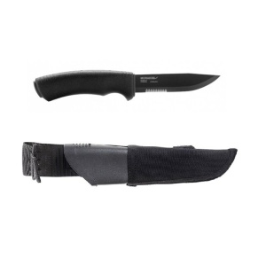 Cutit bushcraft/camping/Bushcraft Black SRT cu teaca Tactical Black sistem Molle - Img 1