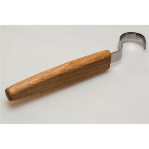 SK2Oak Cutit de cioplit linguri 30mm, cu maner de stejar BeaverCraft - Img 2