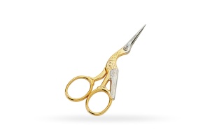 Foarfeca pentru broderie Stork- Colecția Gold lame drepte , Premax - Img 1