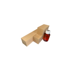 Set 3 blocuri de lemn de cires pentru cioplit 50x50mm cu 50 ml ulei in - Img 1