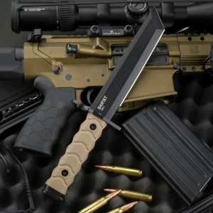 Cutit cu lama fixa BAR15T Tanto Bayonet - FDE, SOG - Img 10