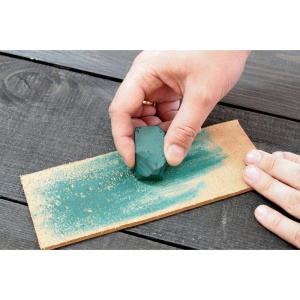 SP120x30.1 Set strop din piele pentru ascutire 120x30 mm cu pasta de ascutire Chrox/Dialux Verde - Img 7