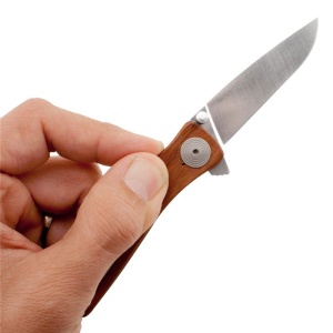 Briceag SOG - Twitch II - Drop Point, Satin, Maner din lemn - Img 6