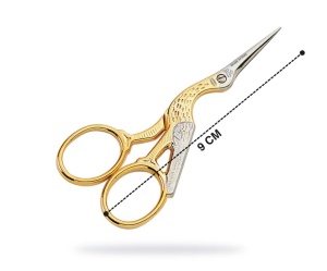 Foarfeca pentru broderie Stork- Colecția Gold lame drepte , Premax - Img 3