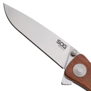 Briceag SOG - Twitch II - Drop Point, Satin, Maner din lemn - Img 3