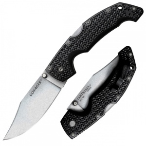 Briceag de buzunar Voyager large Clip Point - Plain Edge, Cold Steel - Img 1