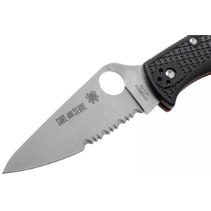 Briceag Endela® Lightweight Thin Blue or Red Line, Spyderco - Img 4