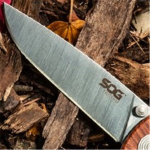 Briceag SOG - Twitch II - Drop Point, Satin, Maner din lemn - Img 10