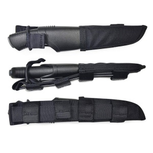 Cutit bushcraft/camping/Bushcraft Black SRT cu teaca Tactical Black sistem Molle - Img 2