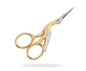 Foarfeca pentru broderie Stork- Colecția Gold lame drepte , Premax - Img 4
