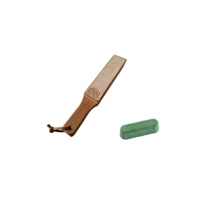 ZSMP.1 Strop cu doua fete din piele PREMIUM M marca ZEPHYRcu pasta de ascutire Chrox/Dialux Verde - Img 1