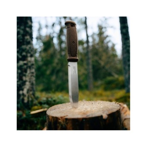 Cutit Morakniv Garberg GRAND din inox , cu teaca de piele pentru outdoor, vanatoare, bushcraft - Img 8