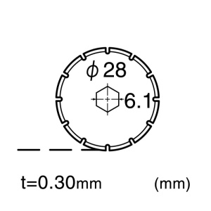 Set 2 lame cutter disc cu taiere perforata - Ø28mm, NT Cutter. - Img 3