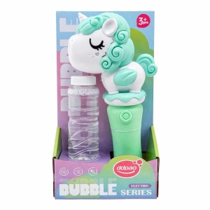 Bagheta cu baloane sapun - unicorn verde cu lumini si sunete 26x13x6.5cm - Img 2