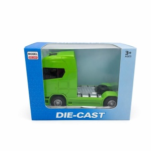 Camion cap tractor metal verde 13.5 cm cabina rabatabila sunete si lumini - Img 2