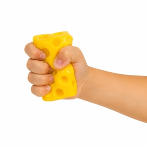 Jucarie antistres Squishy Cheese 7x7x7 cm moale si pufoasa slow rising pentru copii - Img 3