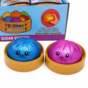 Jucărie Antistres Squishy Dumpling cu Lumini, 8cm – Rainbow Mystery Sugar Edition, 3+ Ani - Img 2