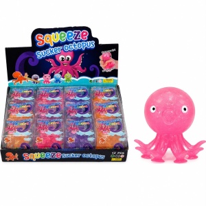 Jucărie Squishy Caracatiță cu Ventuze 7 cm – Antistres, Lipicioasă și Elastică, Culoare Aleatorie - Img 2