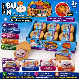 Jucărie Squishy Dumpling cu Sclipici și Bile Gel Mari 8,5 cm – Anti-Stres, Senzorială, Surprise Toy - Img 2