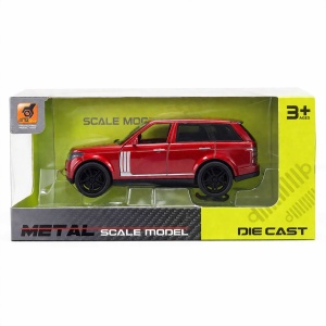 Masinuta metalica SUV rosie, scara model, usi mobile, 15,5 x 7 cm - Img 2
