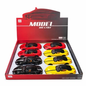 Masinuta Sport Die-Cast Metal 1:22 Culori Diverse Cu Sunete Lumini Usi Deschise 20cm