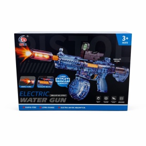 Pistol apa electric cu efecte luminoase si recul, reincarcare automata, negru, 30 cm - Img 2