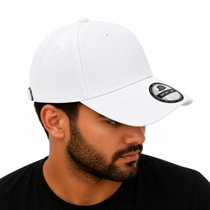 Sapca alba reglabila unisex, stil casual simplu - Img 3