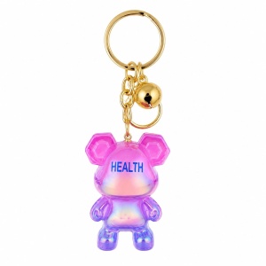 Set 12 Brelocuri Ursuleț 5,5 cm – Mix Culori Iridescente, Accesorii pentru Chei și Ghiozdan - Img 2